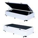 Ver imagem 1 de Cama(Baú Solteiro+Colchão D33) 88x188x17 Sintético Branco