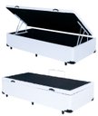 Ver imagem 1 de Cama(Baú Solteiro+Colchão D33) 88x188x17 Sintético Branco
