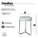 Ver imagem 3 de Banqueta Baixa para Cozinha Bar Balcão Bistro Mesa Itália:offwhite