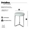 Banqueta Baixa para Cozinha Bar Balcão Bistro Mesa Itália:offwhite - 3