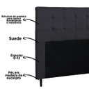 Ver imagem 3 de Cabeceira de Casal Queen 160cm Luna I02 Suede Cinza - Mpozenato