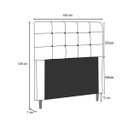Ver imagem 5 de Cabeceira de Casal Queen 160cm Luna I02 Suede Marrom - Mpozenato