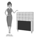 Ver imagem 4 de Cabeceira de Casal Queen 160cm Luna I02 Suede Marrom - Mpozenato
