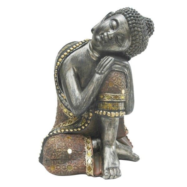 Escultura De Resina Buddha Leve 58cmx41cmx28cm - 1