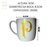 Caneca Porcelana 360ml Time Palmeiras Serie Ouro Oficial - 2