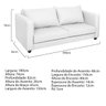 Sofá 2 Lugares Lisboa Suede - Amarena Móveis Sofá 2 Lugares Sofás Branco - 4