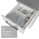 Ver imagem 7 de Balcão de Cozinha 40 cm 3 Gavetas Branco Tampo Rustic Agata Madesa