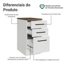 Ver imagem 3 de Balcão de Cozinha 40 cm 3 Gavetas Branco Tampo Rustic Agata Madesa