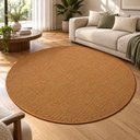 Ver imagem 2 de Tapete Sisal Redondo Art 1152 Sala Quarto Escritório Terracota:2,00m