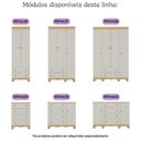 Ver imagem 4 de Berço Americano 3 em 1 com Cômoda 2 Portas 4 Gavetas Dengo Multimóveis Mp4694