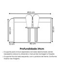 Ver imagem 3 de Mesa Infantil 80cm com Suporte para Livros e 1 Cadeira em Mdf e Madeira Natural:sal Rosa