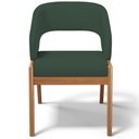 Ver mais imagens de Kit 06 Cadeiras de Jantar e Estar Living Estofada Lince L02 Linho Verde Musgo - Lyam Decor