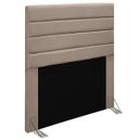 Ver imagem 1 de Cabeceira Cama Box Solteiro 90CM Rubi D10 Suede Bege - Mpozenato