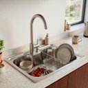 Ver imagem 2 de Cuba para Cozinha Gourmet Aço Inox 50x40 Cm com Cesto e Dosador Tuizi