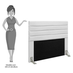 Cabeceira Cama Box Casal King 193cm Rubi D10 Corano Branco - Mpozenato - 5