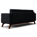 Ver imagem 4 de Sofá 2,60M 4 Lugares Sandero B-300 Veludo Preto - Domi