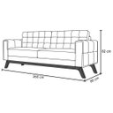 Ver imagem 5 de Sofá 2,60M 4 Lugares Sandero B-300 Veludo Preto - Domi