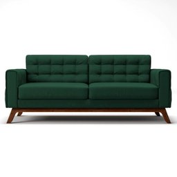 Sofá 2,60M 4 Lugares Sandero B-303 Veludo Verde - Domi - 3