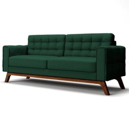 Sofá 2,60M 4 Lugares Sandero B-303 Veludo Verde - Domi - 1