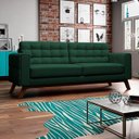 Ver imagem 2 de Sofá 2,60M 4 Lugares Sandero B-303 Veludo Verde - Domi