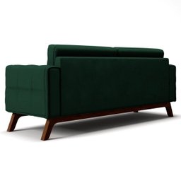 Sofá 2,60M 4 Lugares Sandero B-303 Veludo Verde - Domi - 4