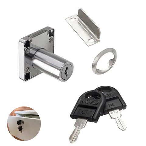 Fechadura para Gaveta 22mm Hafele 4 Unidades