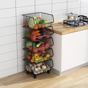 Carrinho Auxiliar Organizador Escritorio Banheiro Cozinha Fruteira em Aço Multiuso Brinquedos Preto