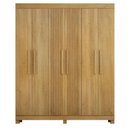 Ver imagem 1 de Guarda Roupa Casal Andorinha 6 Portas de Bater 2 Gavetas MDF Cinamomo Valdemóveis