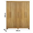 Ver imagem 5 de Guarda Roupa Casal Andorinha 6 Portas de Bater 2 Gavetas MDF Cinamomo Valdemóveis
