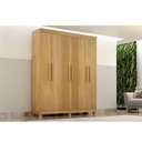 Ver imagem 2 de Guarda Roupa Casal Andorinha 6 Portas de Bater 2 Gavetas MDF Cinamomo Valdemóveis