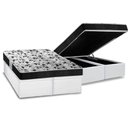 Ver imagem 1 de Cama Box Baú Queen: Colchão Espuma Probel D23 ProDormir Advanced + Base CRC Courano White(158x198)