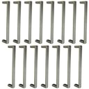 Ver imagem 1 de Kit 15 Puxadores Alça para Móveis 128mm Bronze Zamac Retas Oeiras Guarda-roupas Gavetas Armários