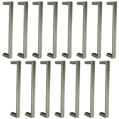 Kit 15 Puxadores Alça para Móveis 128mm Bronze Zamac Retas Oeiras Guarda-roupas Gavetas Armários