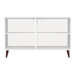 Buffet aparador Colombia 4 portas balcão 1.22m retrô fechado cor Preto fosco Black PASSE BEM - 4