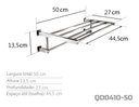 Ver imagem 3 de Toalheiro Rack 50 Cm - Kromus Qd0410-50