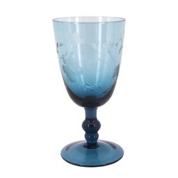 Copos de Vidro Azul Oval 6 Peças 300ml 13cmx8,5cm - 1