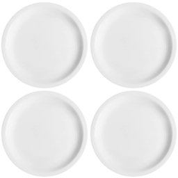 Jogo 4 Pratos de Sobremesa em Porcelana 19cm Classe Única Iguaçu Germer Branco - 1