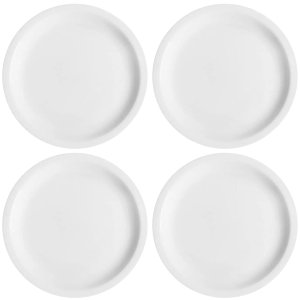 Jogo 4 Pratos de Sobremesa em Porcelana 19cm Classe Única Iguaçu Germer Branco