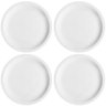 Jogo 4 Pratos de Sobremesa em Porcelana 19cm Classe Única Iguaçu Germer Branco - 1