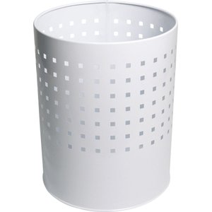 Lixeira Redonda Office Branca 11L Metal