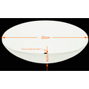 Ver imagem 2 de Vidro Curvo Bacia Fosca 20cm P/ Plafons C/ Furo Central 10mm