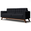 Ver imagem 1 de Sofá 3,00M 4 Lugares Sandero B-300 Veludo Preto - Domi