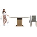 Ver imagem 4 de Conjunto Sala de Jantar Mesa Tampo de Madeira 6 Cadeiras Rustic/cinza/silver Hanna Madesa