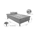 Ver mais imagens de Sofá Cama Berlim Pés de Madeira Espuma D33 Pés Madeira 3 Posições Império Azul Turquesa 362