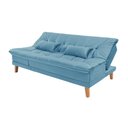 Ver imagem 3 de Sofá Cama Berlim Pés de Madeira Espuma D33 Pés Madeira 3 Posições Império Azul Turquesa 362