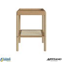 Ver imagem 4 de Mesa Lateral Oslo 43 Cm Madeira Mdp Hanover ou Nero Base Madeira - Artesano