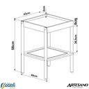 Ver imagem 5 de Mesa Lateral Oslo 43 Cm Madeira Mdp Hanover ou Nero Base Madeira - Artesano