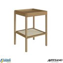 Ver imagem 3 de Mesa Lateral Oslo 43 Cm Madeira Mdp Hanover ou Nero Base Madeira - Artesano