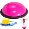 Bola Bosu com Elastico Exercicio Yoga Pilates Academia Reabilitaçao Fisioterapia Musculaçao Treino F - 1