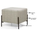 Ver imagem 4 de Puff Decorativo 45cm Base Aço Status A-207 Linho Bege Mesclado